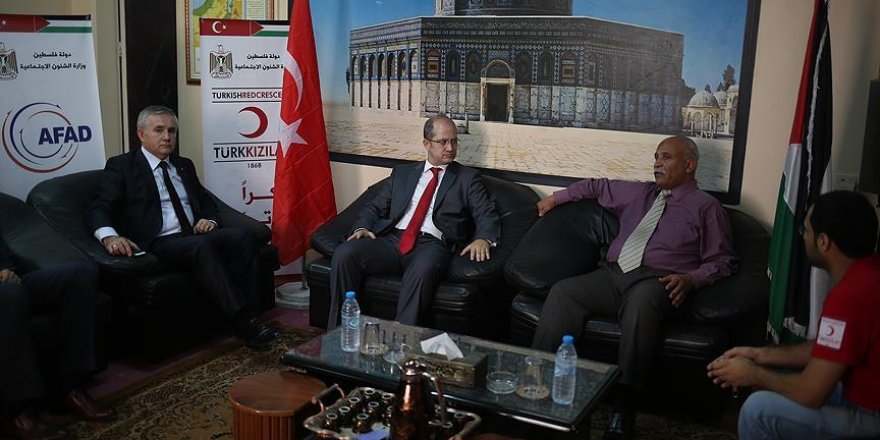 Yardımlar Gazze Sosyal İşler Bakanlığı'na teslim edildi