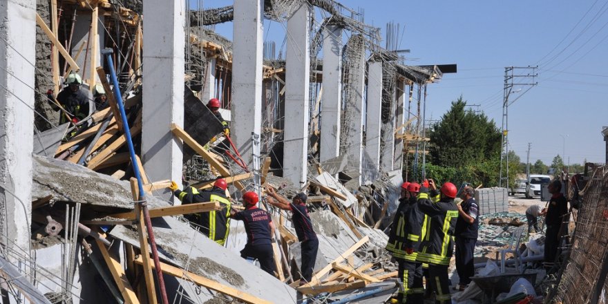 Konya'da okul inşaatında göçük: 1 ölü, 1 yaralı