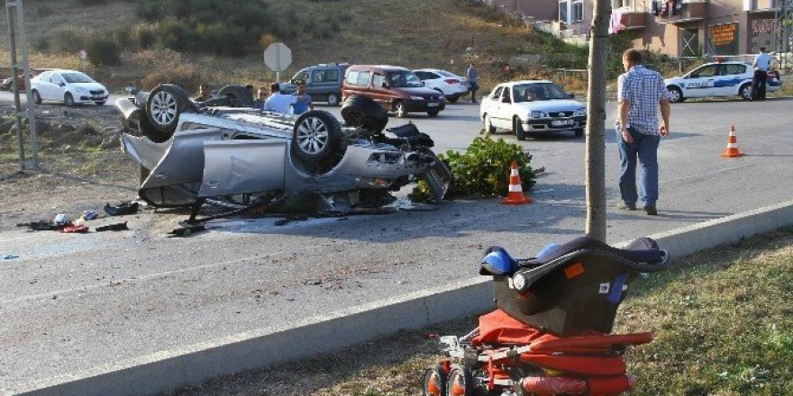 Samsun’da otomobil takla attı: 1 yaralı