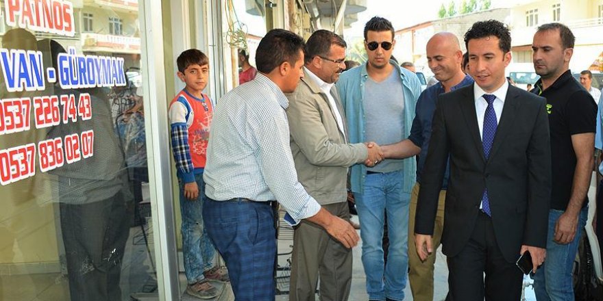 Kayyum olarak atanan Kaymakam Şahin esnafı ziyaret etti