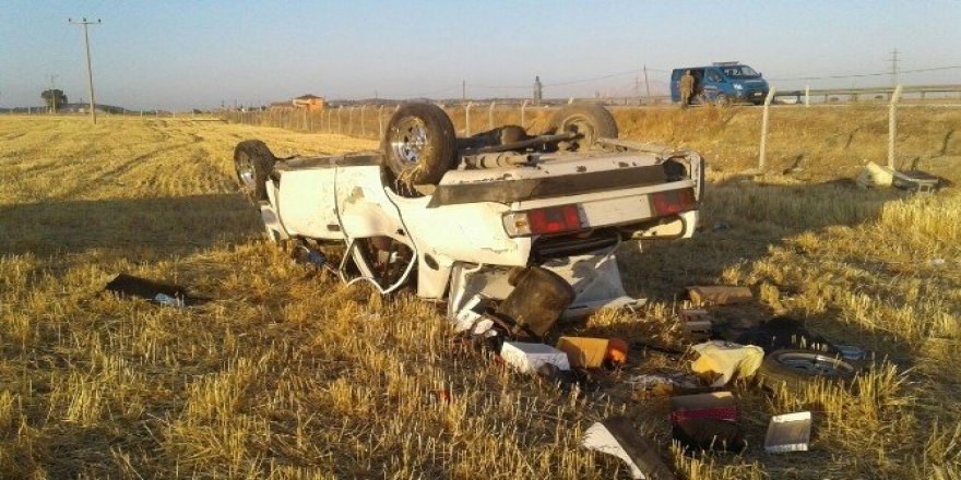 Adıyaman’da otomobil takla attı: 4 yaralı