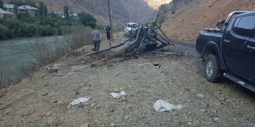 Hakkari’de bomba yüklü araç imha edildi