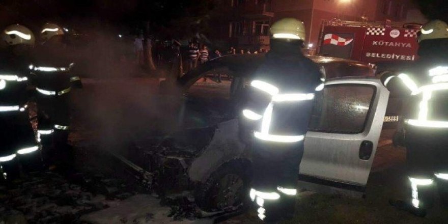 Kütahya’da araç yangını