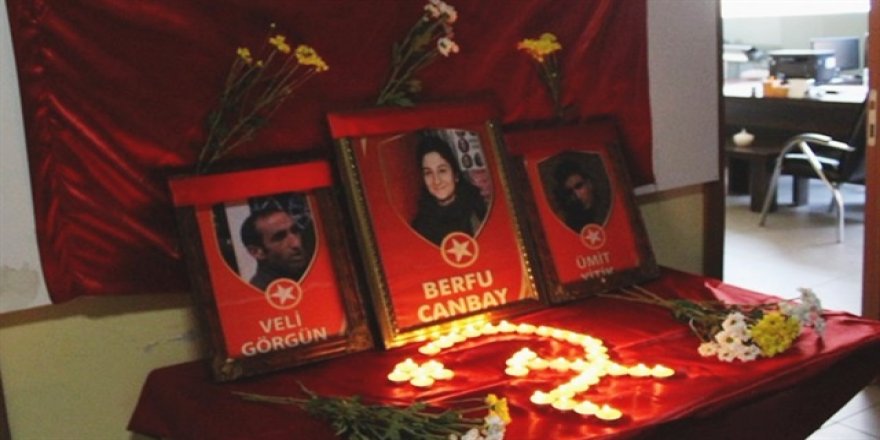 Öldürülen terörist için HDP binasında anma töreni