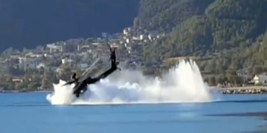 Yunan helikopteri böyle düştü