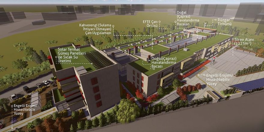İlk yeşil kamu binası yapımında sona yaklaşıldı