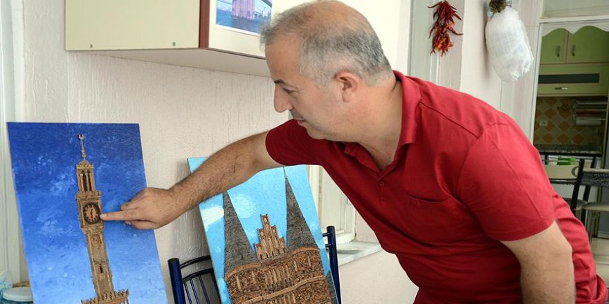 Ağaç kabukları madencinin elinde hayat buluyor