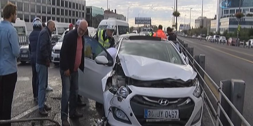 E-5 Karayolu’nda 5 araç birbirine girdi