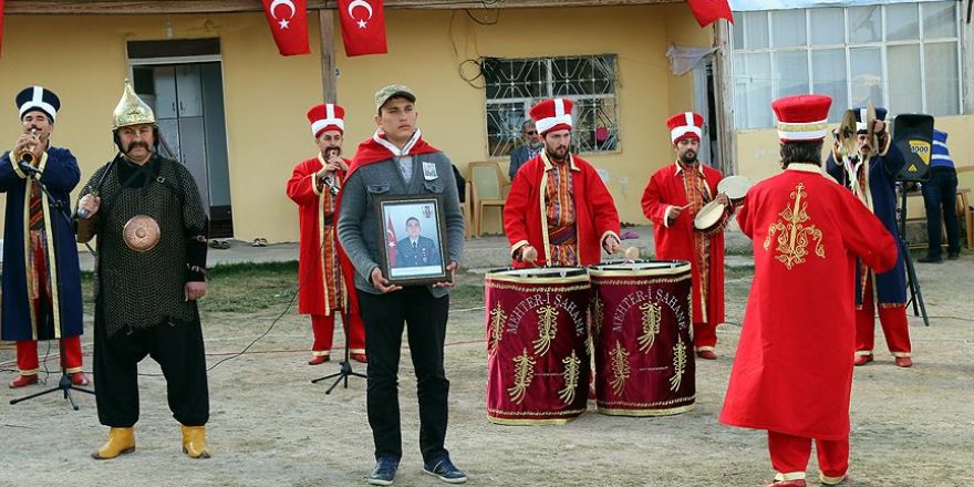 Şehidin 'mehter' vasiyeti yerine getirildi