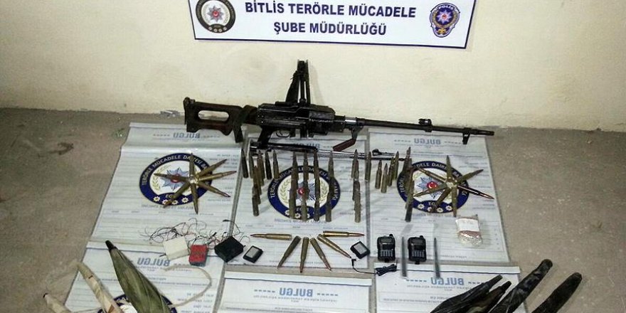 Bitlis'te PKK'ya götürülen silah ve mühimmat ele geçirildi