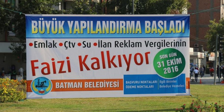 Batman Belediyesinden "borçlara yapılandırma" çalışması