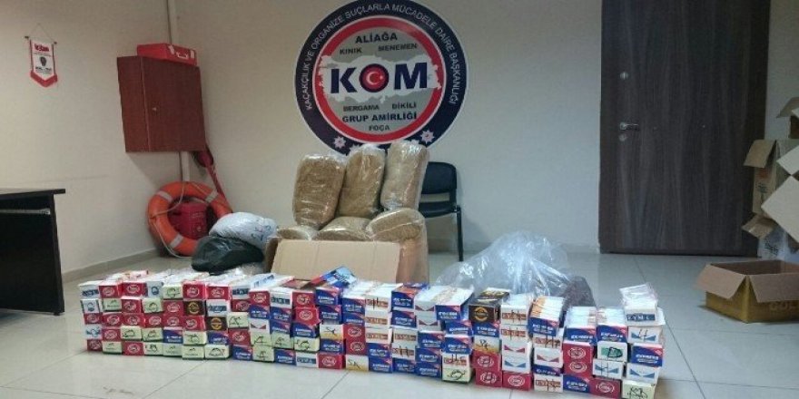 Aliağa’da 70 kilogram kaçak tütün ele geçirildi