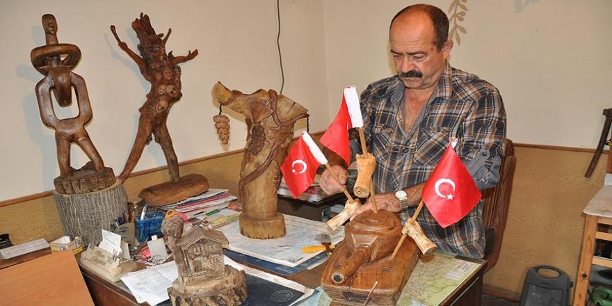 '15 Temmuz ruhunu' ahşaba yansıttı