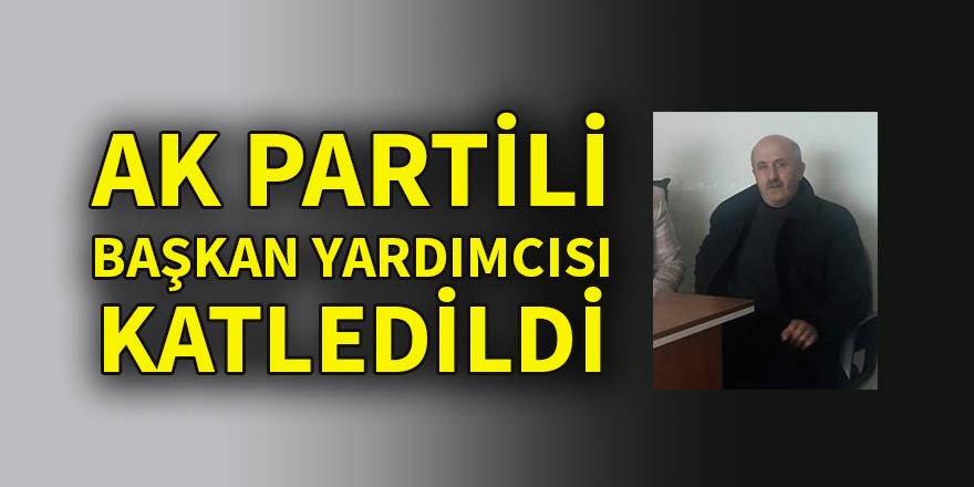 AK Partili Başkan Yardımcısı öldürüldü