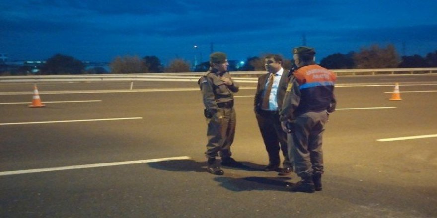Kızıltoprak, jandarma bölgesinde yol uygulamalarını denetledi