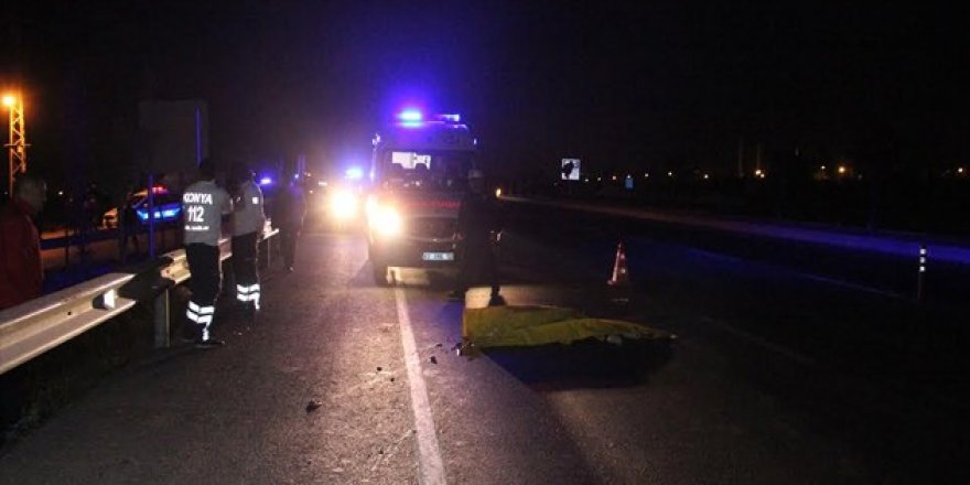 Konya'da yolcu otobüsünün çarptığı yaya öldü