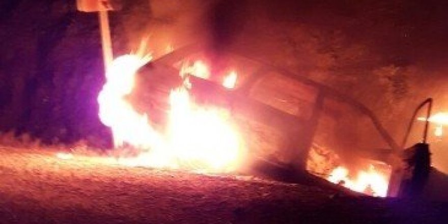 LPG’li oto cayır cayır yandı