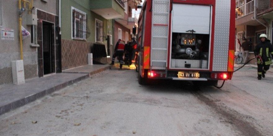 Kazan dairesinde çıkan yangın korkuttu
