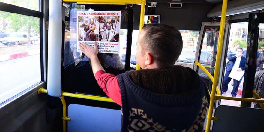 Darbedilen halk otobüsü şoförü saldırganları afişle arıyor