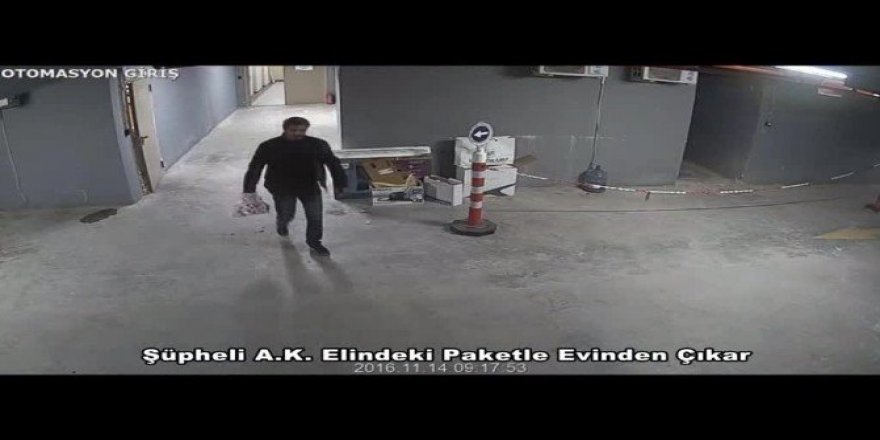 Babasına bombalı paket gönderen zanlı kamerada