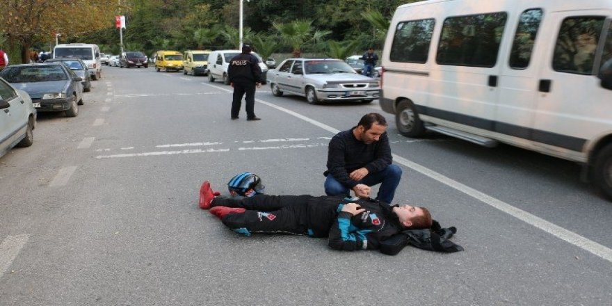 İlacını almayı unutunca motosikletiyle kaza yaptı