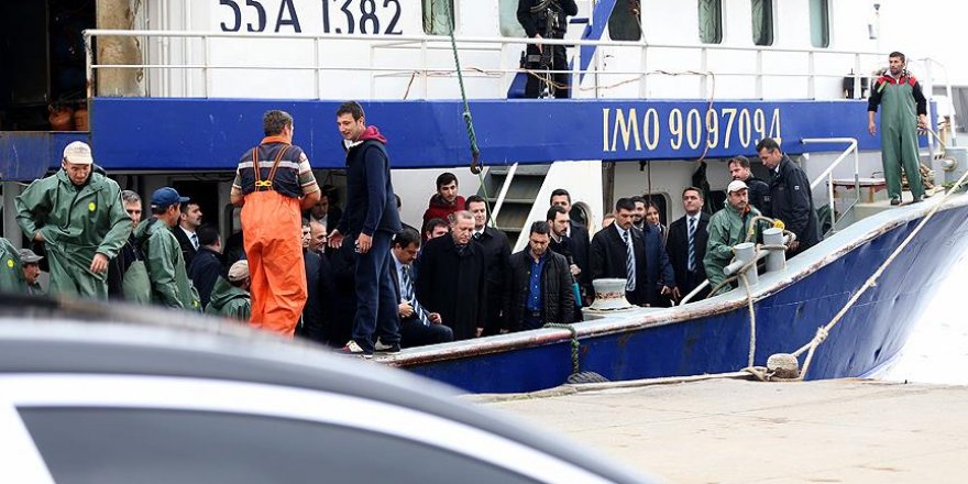 Erdoğan balıkçılarla ava çıktı