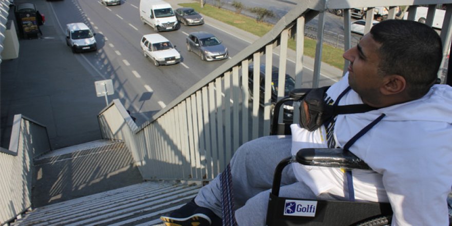 İstanbul Büyükşehir Belediyesi’nden engelliye üst geçit eziyeti