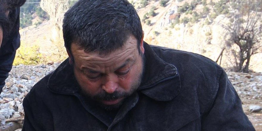 Acı haberi yerin 380 metre altında aldı