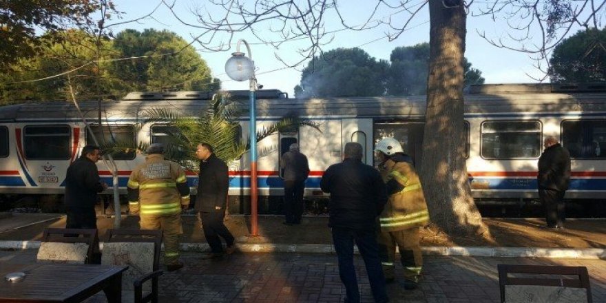İzmir’de yolcu treninde yangın