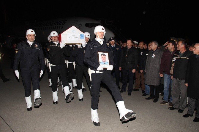 Şahit polisin cenazesi Samsun’a getirildi