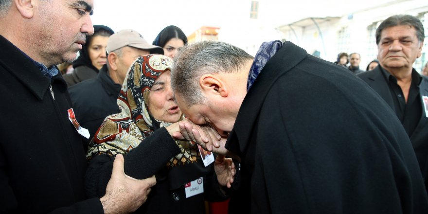 Cumhurbaşkanı Erdoğan şehit cenazesine katıldı