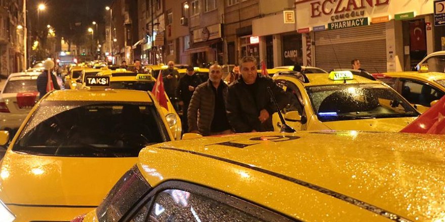 Taksici ve dolmuşçulardan terör saldırısına tepki