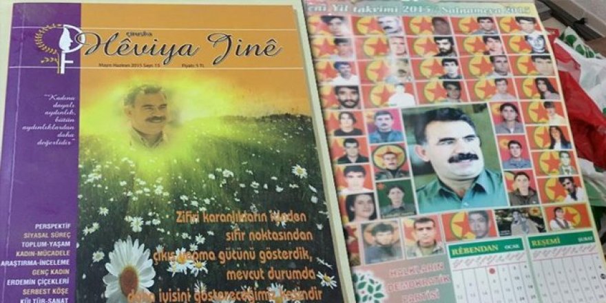 Manisa'da terörist fotoğraflarının yer aldığı HDP takvimi ele geçirildi