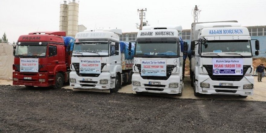 Şanliurfa’dan Halep’e 4 TIR insani yardım