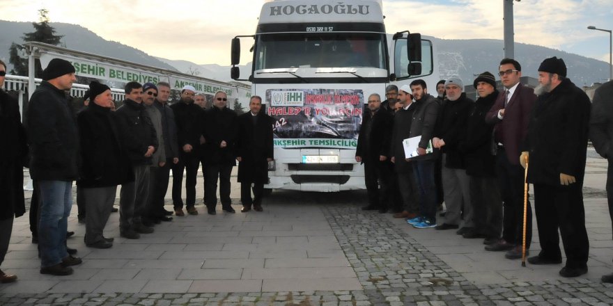 Akşehir İHH’dan Halep’e yardım