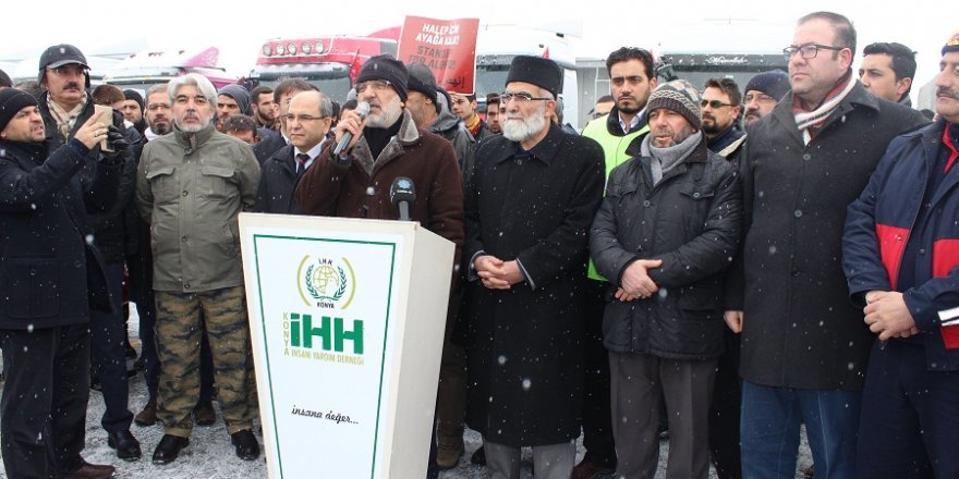 Halep'e yardım tırları Konya'dan yola çıktı
