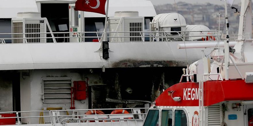 Deniz otobüsünde yangın