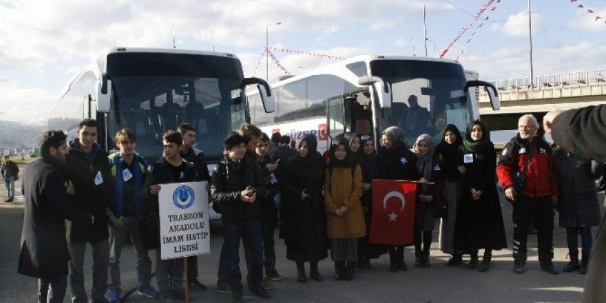 “Halep’e Yol Açın” konvoyu Trabzon’dan dualarla yola çıktı