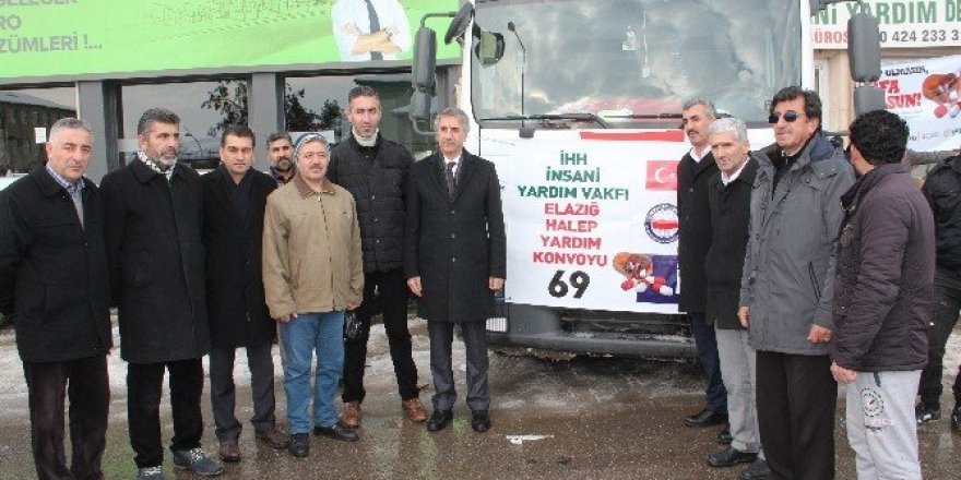 Elazığ’dan Halep’e 1 kamyon ilaç yardımı
