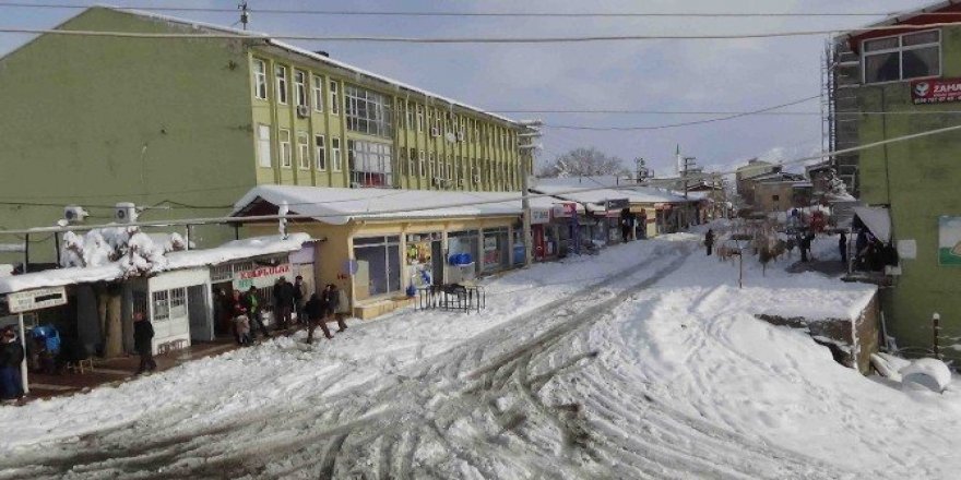 Kulp ilçesi beyaza büründü