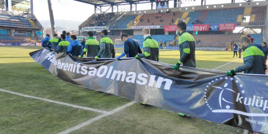 Karabük'te maç öncesi Halep mesajı