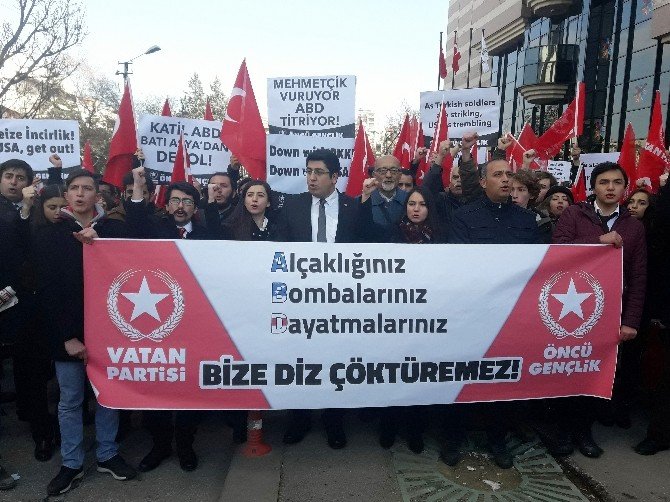 ABD Büyükelçiliği önünde Kayseri saldırısı protesto edildi
