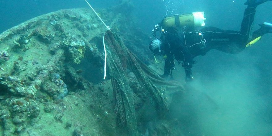 Çanakkale'nin adaları terk edilmiş ağlardan temizlendi