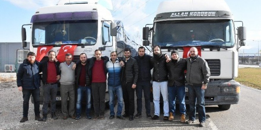 Bursalı gençlerden Halep’e 2 TIR yardım malzemesi