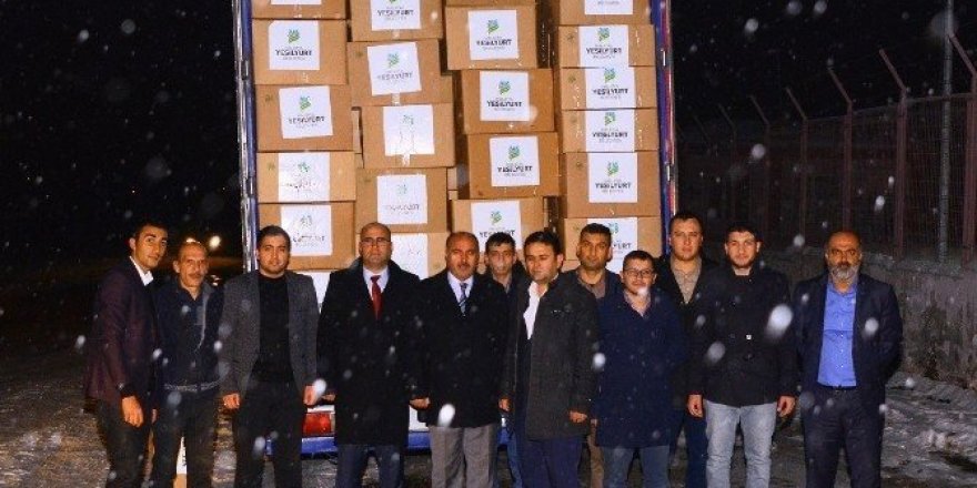Geri dönüşüm evlerinden toplanan yardımlar Halep’e gönderildi