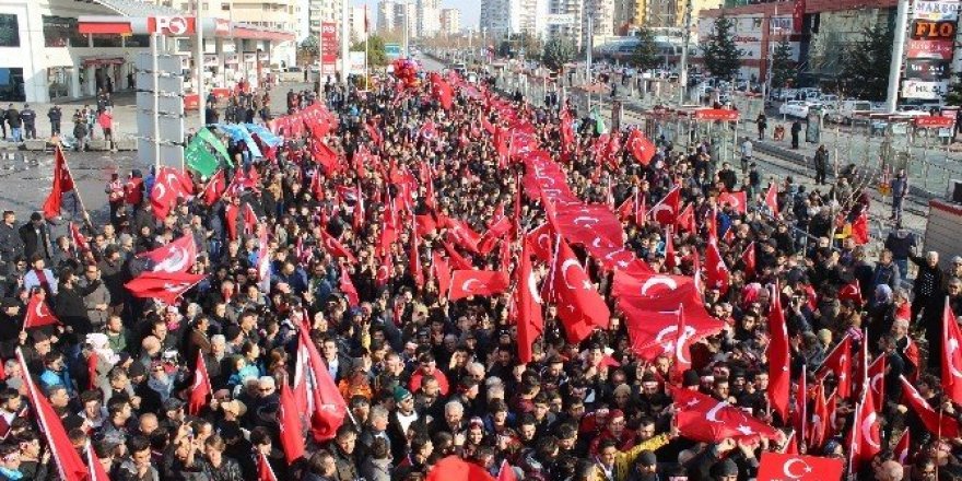 Kayserililer teröre karşı yürüdü
