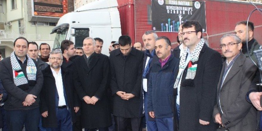 Denizli’den Halep’e 15 yardım tırı yola çıktı