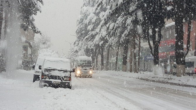 Tatvan’da yoğun kar yağışı