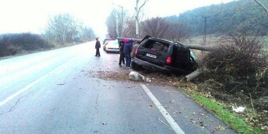 Edirne’de gizli buzlanma sürücülere zor anlar yaşattı