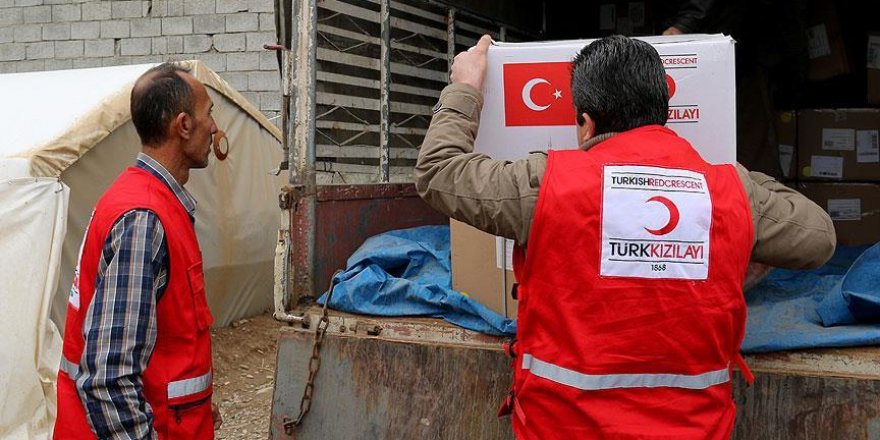 Türk Kızılayından DEAŞ'tan kurtarılan kasabaya yardım